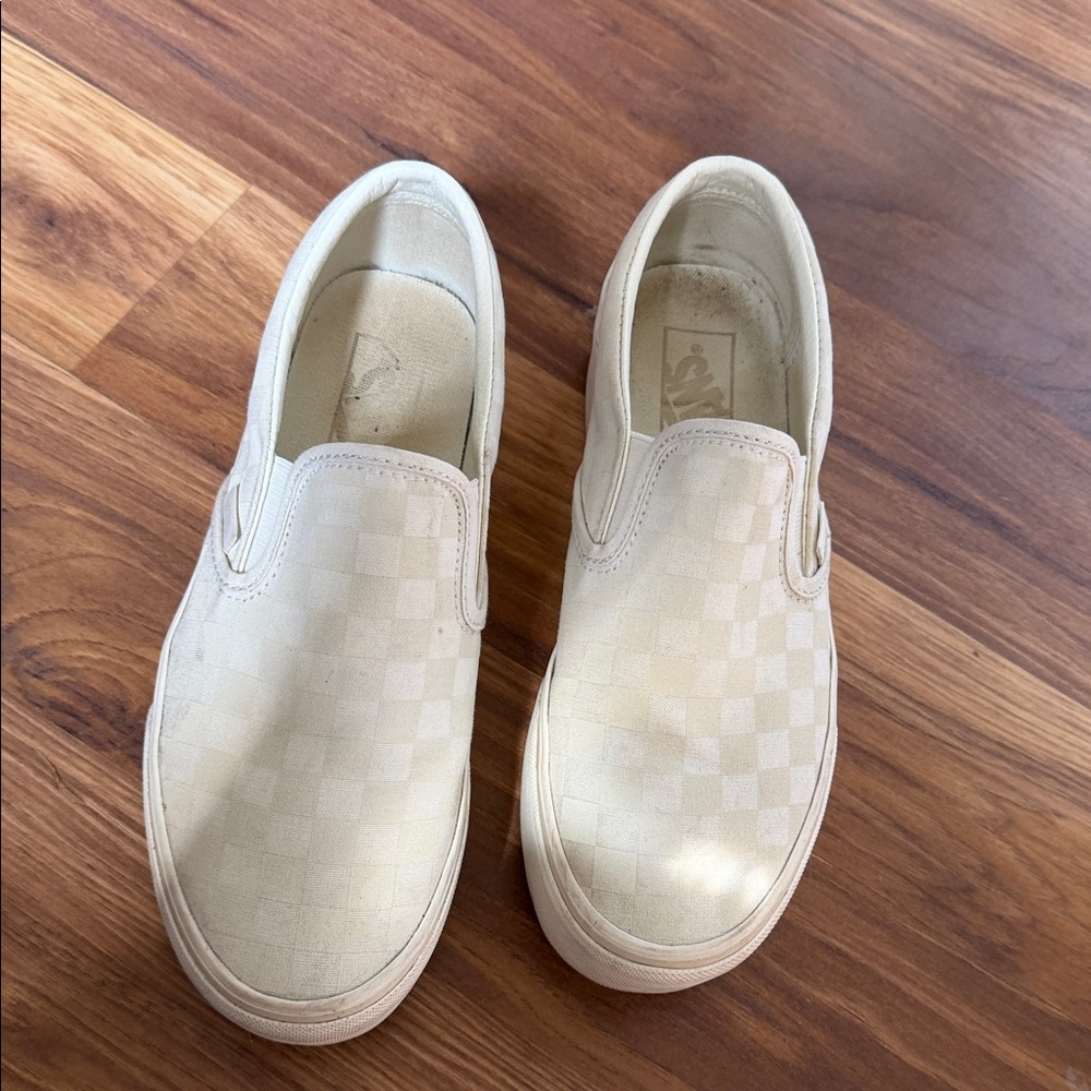 Vans Marshmallow Checkered Slip-On Sneakers - Picture 2 of 5
